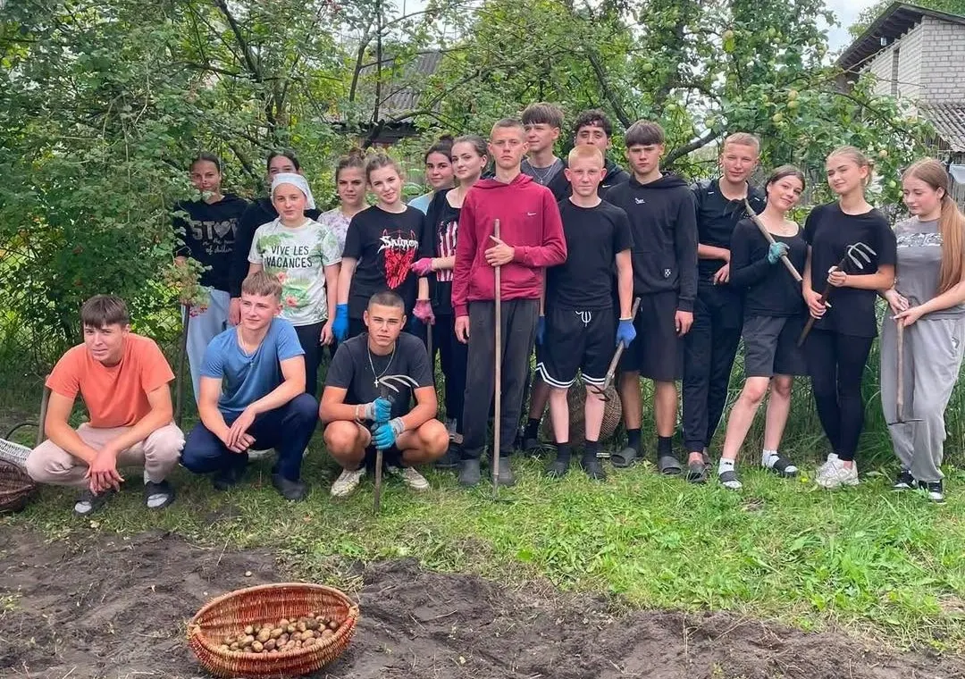 Волинські школярі викопали картоплю мамі захисника