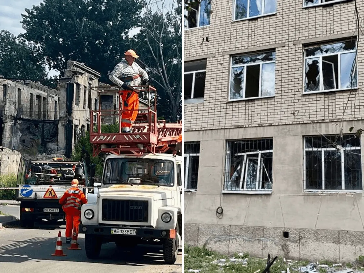 У Дніпрі після атаки пошкоджені школи, амбулаторія та багатоповерхівки
