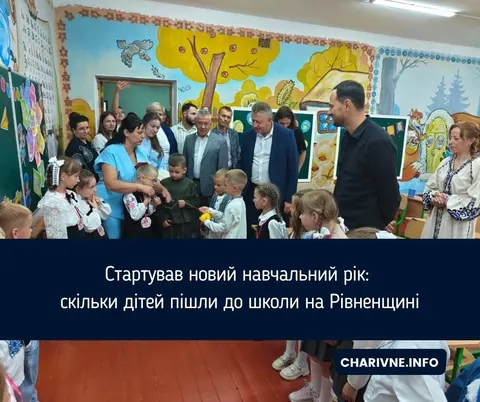 На Рівненщині за парти сіли понад 148 тисяч школярів