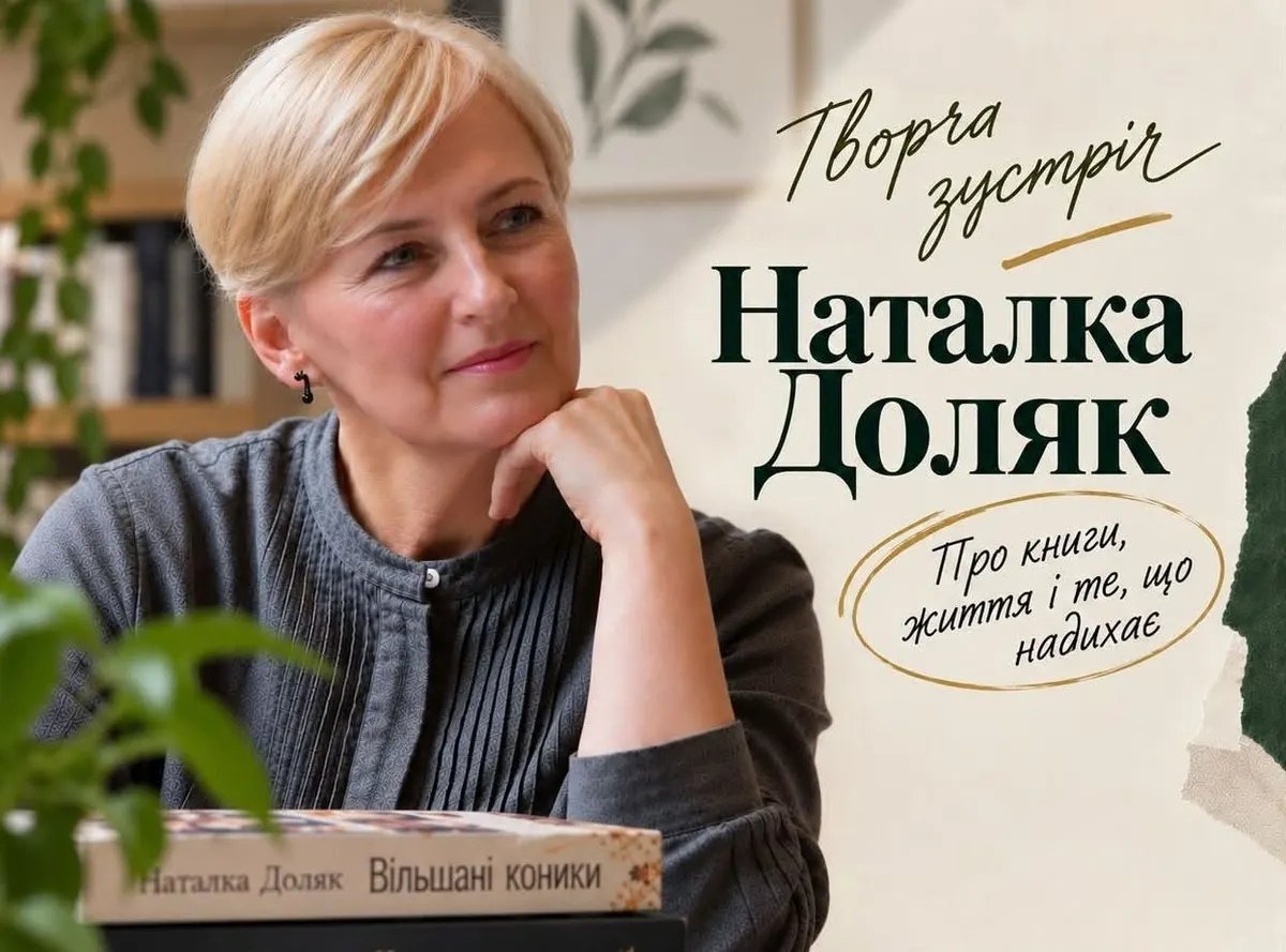Наталка Доляк зустрінеться з читачами у Вінниці 9 вересня