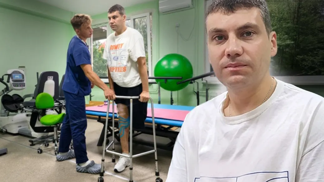 Ветеран із Житомирщини після важкого поранення знову вчиться ходити