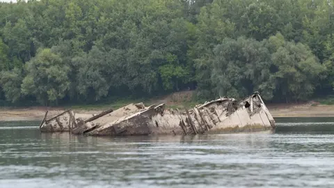 На Дунаї знову видно затоплені нацистські кораблі: їх підніматимуть